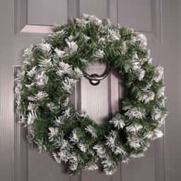 Samuel Alexander 55cm Premier Christmas Snow Tipped Green Pine PVC Door Wreath
