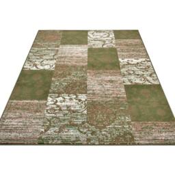 THE RUGS Designer Velours Bloques Patchwork Rug & Runner Modern Area Rug in Green - Size: 80 cm x 150 cm - thumbnail 5
