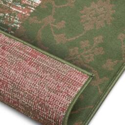 THE RUGS Designer Velours Bloques Patchwork Rug & Runner Modern Area Rug in Green - Size: 80 cm x 150 cm - thumbnail 2