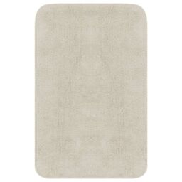 Berkfield Home Bathroom Mat Set 3 Pieces Fabric White - thumbnail 2