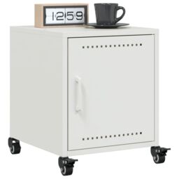 Berkfield Home Bedside Cabinets 2 pcs White 36x39x43.5 cm Steel - thumbnail 4