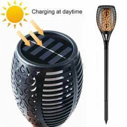 Kelvenix 8X Solar Flame Effect Torch Lights, LED Garden Path Stake Lamp in Warm White - thumbnail 5