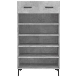 Berkfield Home Shoe Cabinet Concrete Grey 60x35x105 cm Engineered Wood - Size: 60 x 35 x 105 cm - thumbnail 6