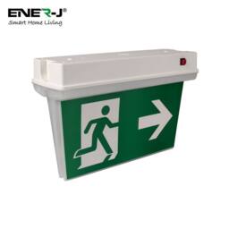 ENER-J 3W LED Emergency Bulkhead IP65 in White - Size: 25 cm diameter x 19 cm high - thumbnail 3