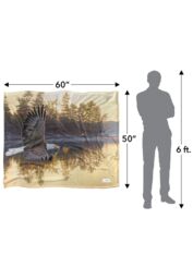 Wild Wings Gone Fishing 2 Silky Touch Super Soft Throw Blanket 152 X 127 cm in White - thumbnail 5