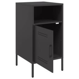 Berkfield Home Bedside Cabinets 2 pcs Black 36x39x68 cm Steel - Size: 36 x 39 x 68 cm - thumbnail 9