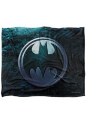 Batman Blanket, 152x127 cm, Batcave Bat Symbol Logo Silky Touch Super Soft Throw Blanket in White - Size: 152x127 cm - thumbnail 1