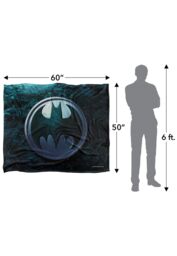 Batman Blanket, 152x127 cm, Batcave Bat Symbol Logo Silky Touch Super Soft Throw Blanket in White - Size: 152x127 cm - thumbnail 5