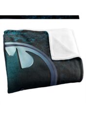 Batman Blanket, 152x127 cm, Batcave Bat Symbol Logo Silky Touch Super Soft Throw Blanket in White - Size: 152x127 cm - thumbnail 3
