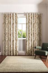 Ted Baker 'Cabana' Cotton Lined Curtains in Light Beige - Size: 228 cm width x 183 cm drop - thumbnail 4