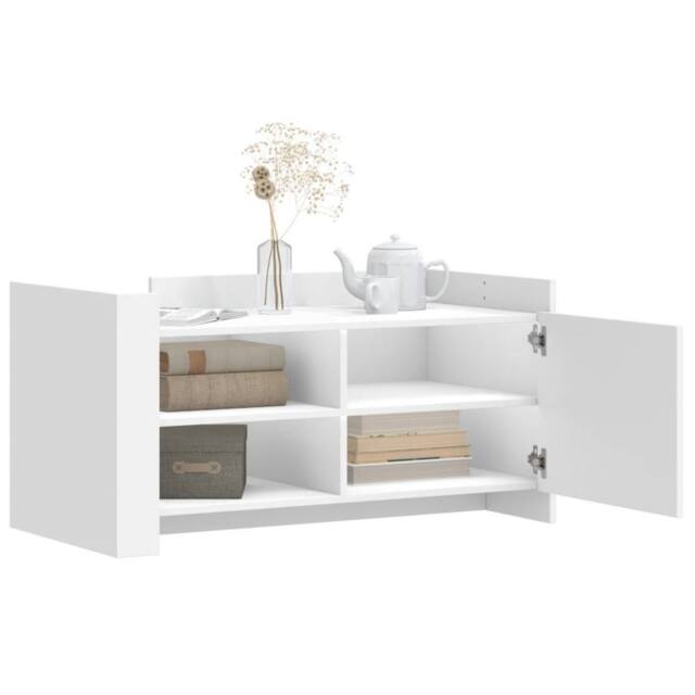 Berkfield Home Durable Coffee Table White 100x50x50 cm Engineered Wood - Size: 100 x 50 x 50 cm - image 1