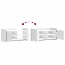 Berkfield Home Durable Coffee Table White 100x50x50 cm Engineered Wood - Size: 100 x 50 x 50 cm - thumbnail 8