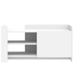 Berkfield Home Durable Coffee Table White 100x50x50 cm Engineered Wood - Size: 100 x 50 x 50 cm - thumbnail 4