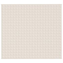Berkfield Home Weighted Blanket Light Cream 200x230 cm 9 kg Fabric - thumbnail 3