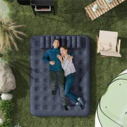 EONLION King Inflatable Mattress with Hand Pump in Blue
