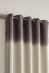 Fusion 'Ombre Strata' Dim Out Pair of Eyelet Curtains in Chocolate - Size: 229 cm width x 183 cm drop - thumbnail 2
