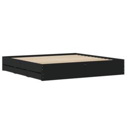 Berkfield Home Bed Frame with Drawers without Mattress Black 160x200 cm - thumbnail 8