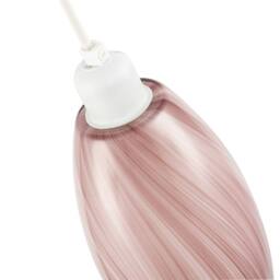Happy Homewares Modern Marble Effect Glass Cylindrical Pendant Light Shade in Brown - thumbnail 3