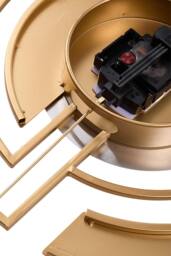 Living and Home 18in/45cm Modern Decorative Non-Ticking Wall Clock with Pendulum in Gold - thumbnail 7