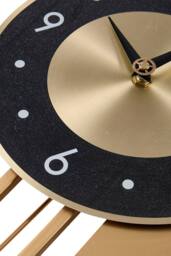 Living and Home 18in/45cm Modern Decorative Non-Ticking Wall Clock with Pendulum in Gold - thumbnail 6