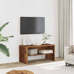 Berkfield Home TV Cabinet Old Wood 80x40x40 cm Engineered Wood in Brown - Size: 80 x 40 x 40 cm - thumbnail 2