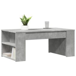 Berkfield Home Coffee Table Concrete Grey 102x55x42 cm Engineered Wood - Size: 102 x 55 x 42 cm - thumbnail 3