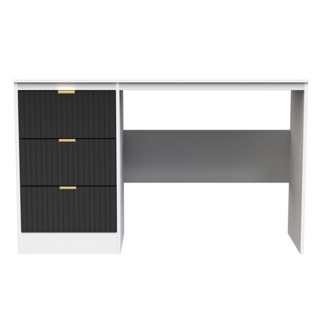 Ready Assembled 2 U Denver 3 Drawer Desk (Ready Assembled) in Black - image 1