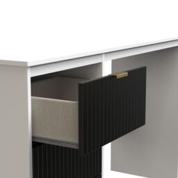 Ready Assembled 2 U Denver 3 Drawer Desk (Ready Assembled) in Black - thumbnail 5
