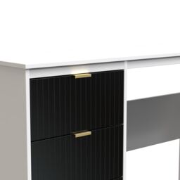 Ready Assembled 2 U Denver 3 Drawer Desk (Ready Assembled) in Black - thumbnail 4