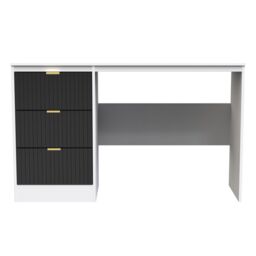 Ready Assembled 2 U Denver 3 Drawer Desk (Ready Assembled) in Black - thumbnail 1