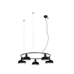 Netlighting Tatawin Small Pendant Ceiling Light Gloss Black 5x E27
