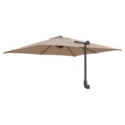 Berkfield Home Patio Umbrella Taupe Polyester Large Foldable Patio Umbrella - thumbnail 6