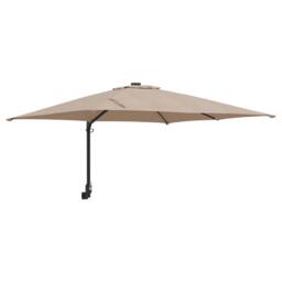 Berkfield Home Patio Umbrella Taupe Polyester Large Foldable Patio Umbrella - thumbnail 3