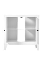 Living and Home Double-door U-Shaped Bathroom Under Sink Cabinet in White - thumbnail 9