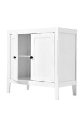 Living and Home Double-door U-Shaped Bathroom Under Sink Cabinet in White - thumbnail 8