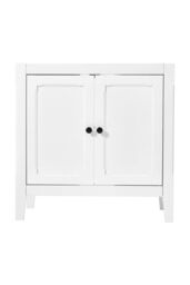 Living and Home Double-door U-Shaped Bathroom Under Sink Cabinet in White - thumbnail 3