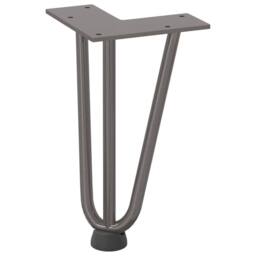 Berkfield Home Hairpin Table Legs 4 pcs Natural Steel 20 cm Solid Steel in Grey - thumbnail 4