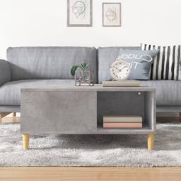 Berkfield Home Sturdy Coffee Table Concrete Grey 80x80x36.5 cm Engineered Wood - thumbnail 1