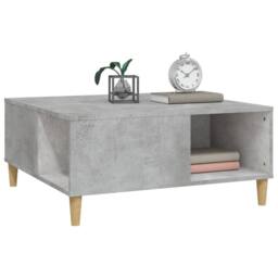 Berkfield Home Sturdy Coffee Table Concrete Grey 80x80x36.5 cm Engineered Wood - thumbnail 4