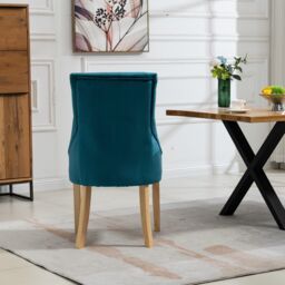 Artemis Home Ravenna Velvet Dining Chairs - Set of 2 in Teal - thumbnail 6
