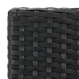 Berkfield Home Garden Bar Stools with Cushions 2 pcs Black Poly Rattan - thumbnail 7