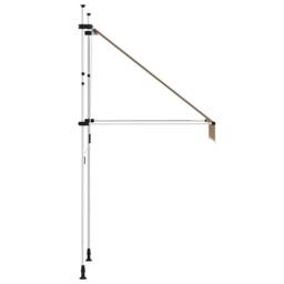 Berkfield Home Manual Retractable Awning 100 cm Yellow & Blue Stripes - thumbnail 3