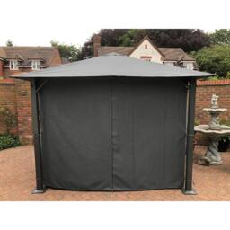 Glendale Leisure Highfield Gazebo Outdoor Garden BBQ Shelter, Party Tent & Canopy in Grey - thumbnail 2