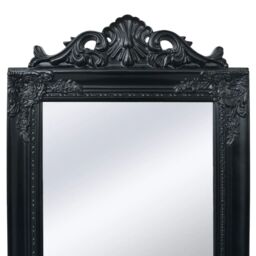 Berkfield Home Free-Standing Mirror Baroque Style 160x40 cm Black - thumbnail 2