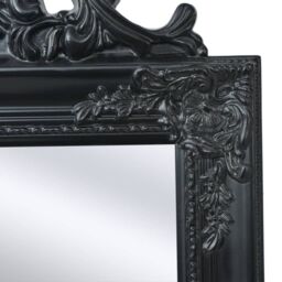 Berkfield Home Free-Standing Mirror Baroque Style 160x40 cm Black - thumbnail 3