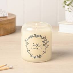 Moments Hello Lovely Candle Small in Cream - thumbnail 1