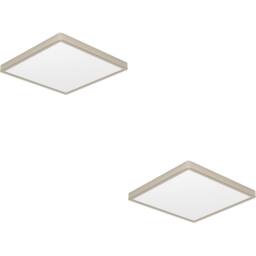 Loops 2 PACK Sleek Satin Nickel Square Ceiling Light for Indoor Space in Metallics - thumbnail 1