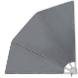 Berkfield Home Durable Collapsible Balcony Side Awning Grey 210x210 cm - thumbnail 3