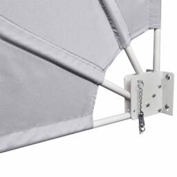 Berkfield Home Durable Collapsible Balcony Side Awning Grey 210x210 cm - thumbnail 5