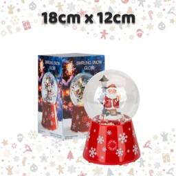VFM e-Store Christmas Snow Globe Light Up Blower 18cm x 12cm Santa X 1 in Pink - Size: 18 cm x 12 cm - thumbnail 2